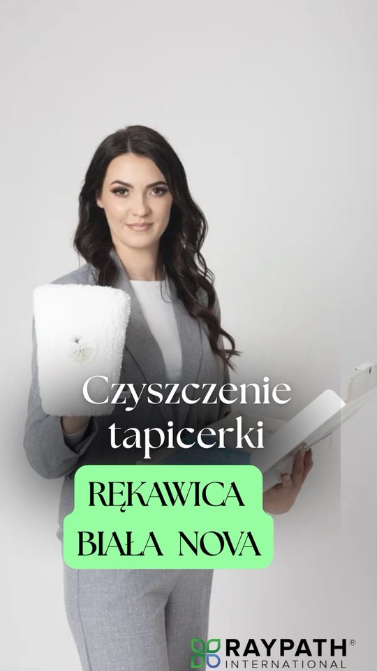 Reel Instagram: Czyszczenie tapicerki - rękawica biała Nova